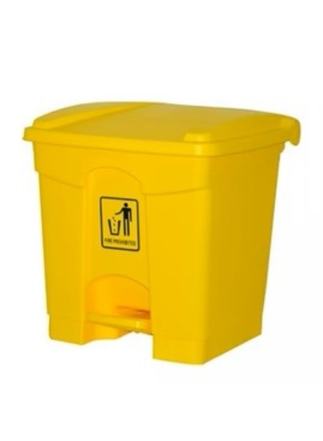 Tekbin Plastic Garbage Bin with pedal Yellow 68 Ltr